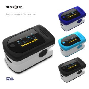 MedixPPE: Portable Blood Oxygen Monitor Finger Pulse Oximeter Oxygen Saturation Monitor